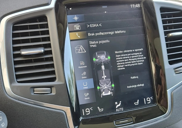 Volvo XC 90 cena 169900 przebieg: 80242, rok produkcji 2019 z Łódź małe 562